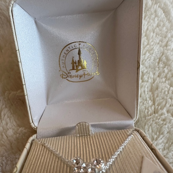 Silver Disney Castle Crystal Necklace - Picture 2 of 6